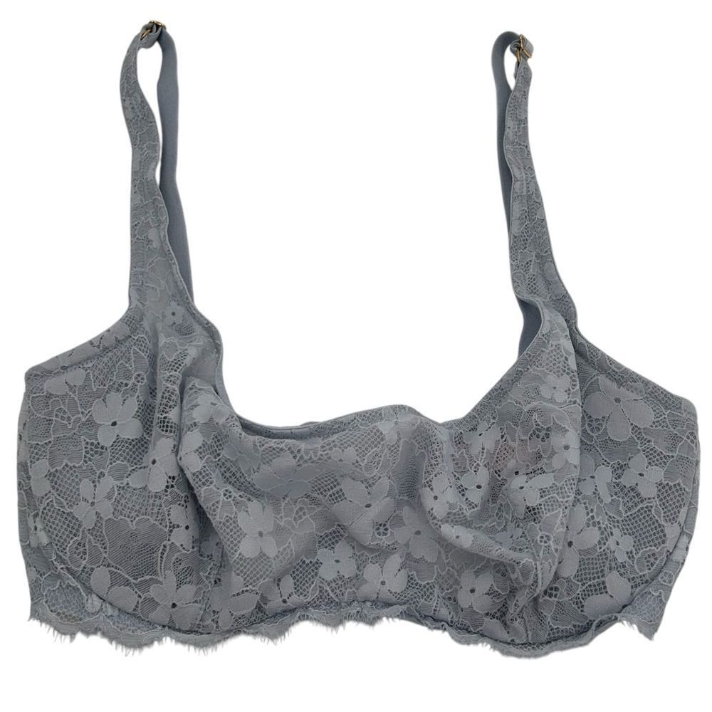 Victorias Secret light blue lace pouch up without padding size 32DD